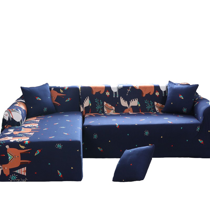 Alls WONDERLAND 沙發套 可愛卡通貓咪長頸鹿小狐狸紅色藍色單人雙人三人組合沙發罩沙發墊彈力防滑萬能沙發套
