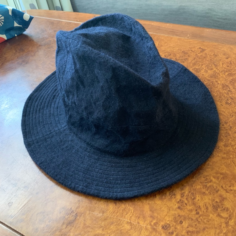 CA4LA 深藍毛料紳士帽