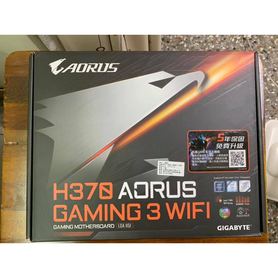 技嘉H370 AORUS GAMING 3 WIFI-原廠保固至2022/2/23