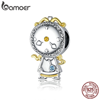Bamoer 925 純銀魔術時鐘寵物魅力鍍金鉑金手鍊精美珠寶 DIY 手鐲 BSC320