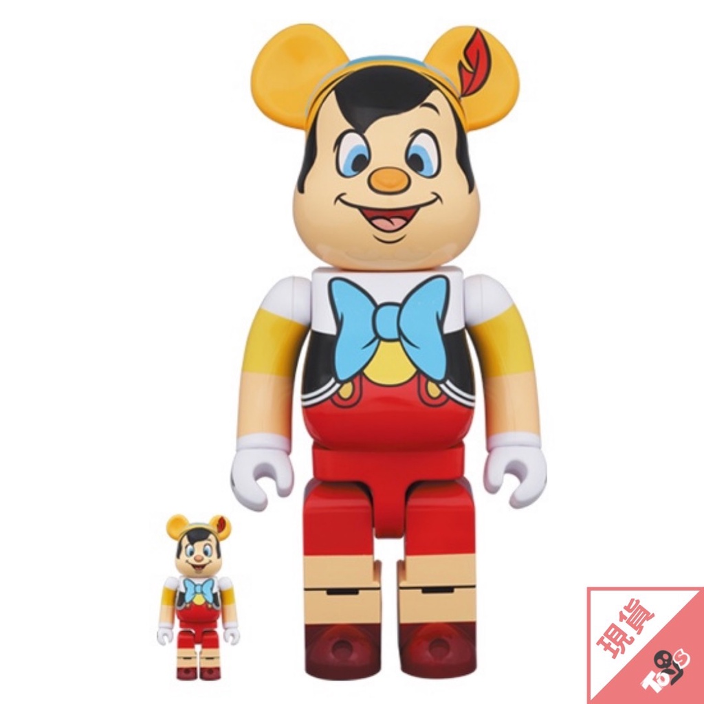 （現貨）BE@RBRICK 庫柏力克熊  皮諾丘 pinocchio 小木偶 400&amp;100% 玩具有毒