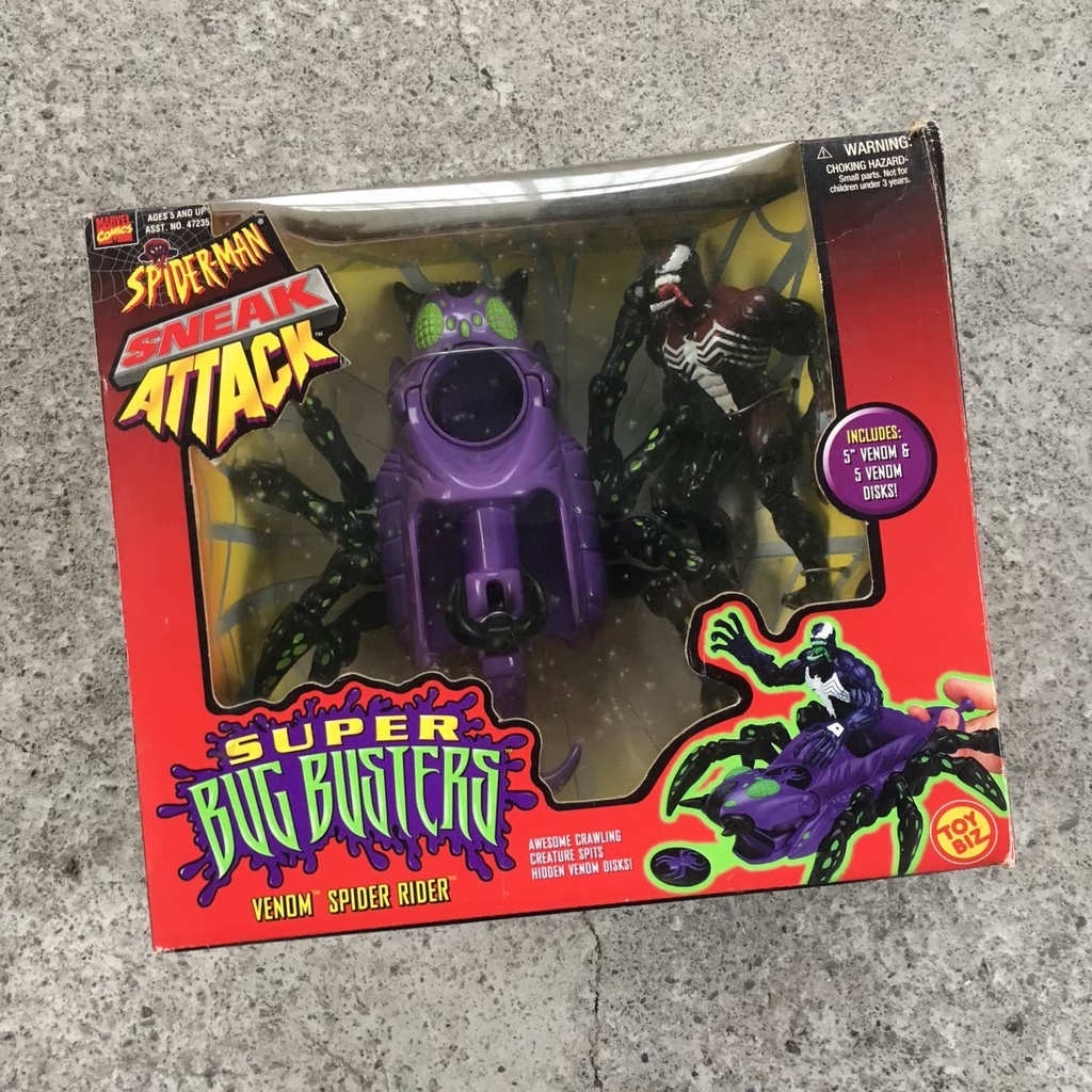 1998 早期 Toy Biz Marvel Spider Man 蜘蛛人 Sneak  VENOM 猛毒 Toybiz