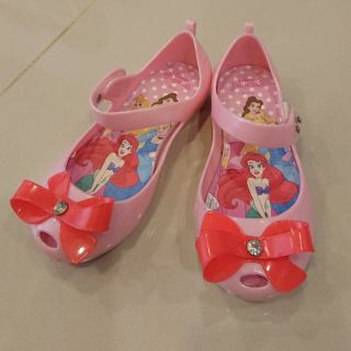 Disney 迪士尼公主蝴蝶結粉色輕便公主涼鞋