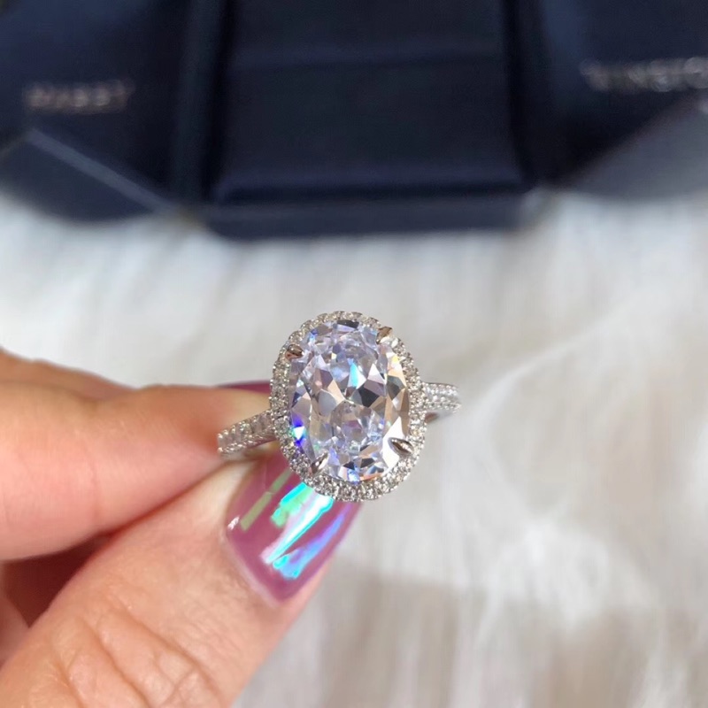 楊丞琳眾明星及大家都愛的求婚戒harry Winston海瑞溫斯頓橢圓戒指 Diamond Links鑽石耳戒指 蝦皮購物