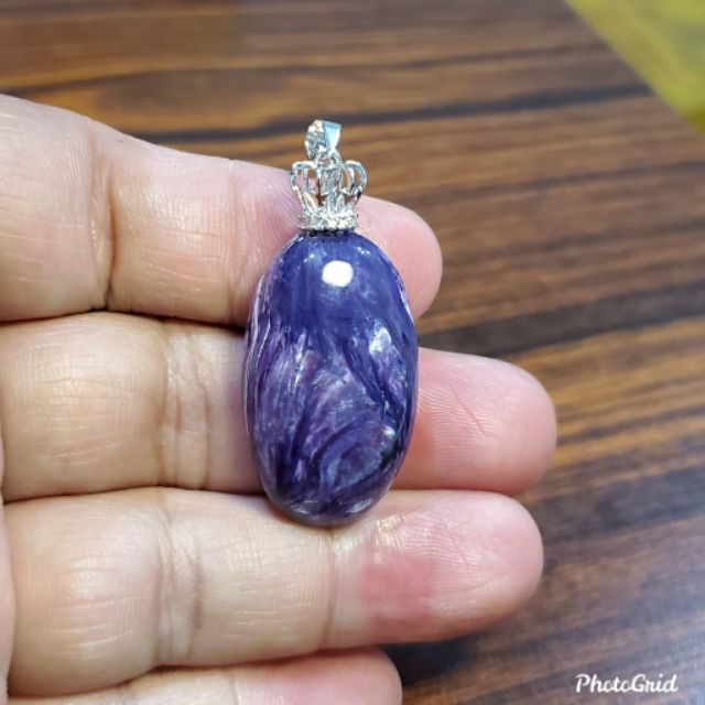 紫龍晶 吊墜 吊飾 蛋面 天然❤水晶玉石特賣#B179-4