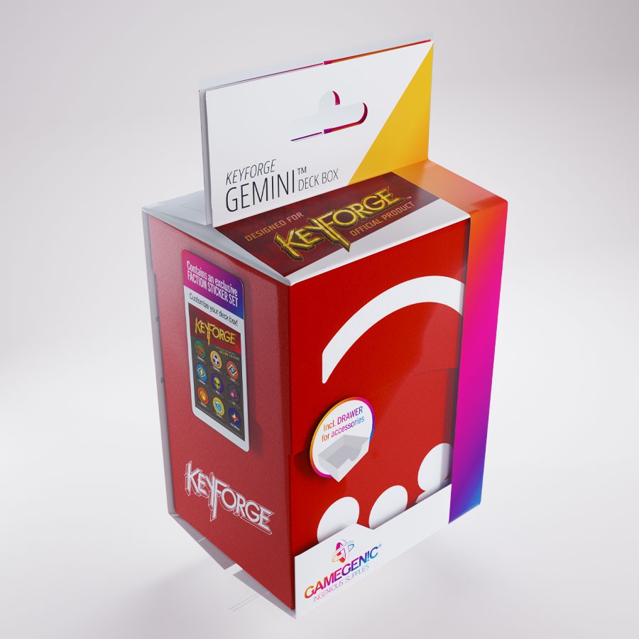松梅桌遊舖 KeyForge 鍛鑰者 雙層卡盒 紅色 原裝進口 卡盒 牌盒