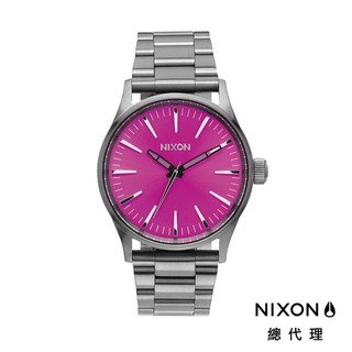 NIXON SENTRY 38 SS 極簡復刻 櫻花 粉紫色 甜姐兒 女生手錶 女錶 手錶 A450-2096