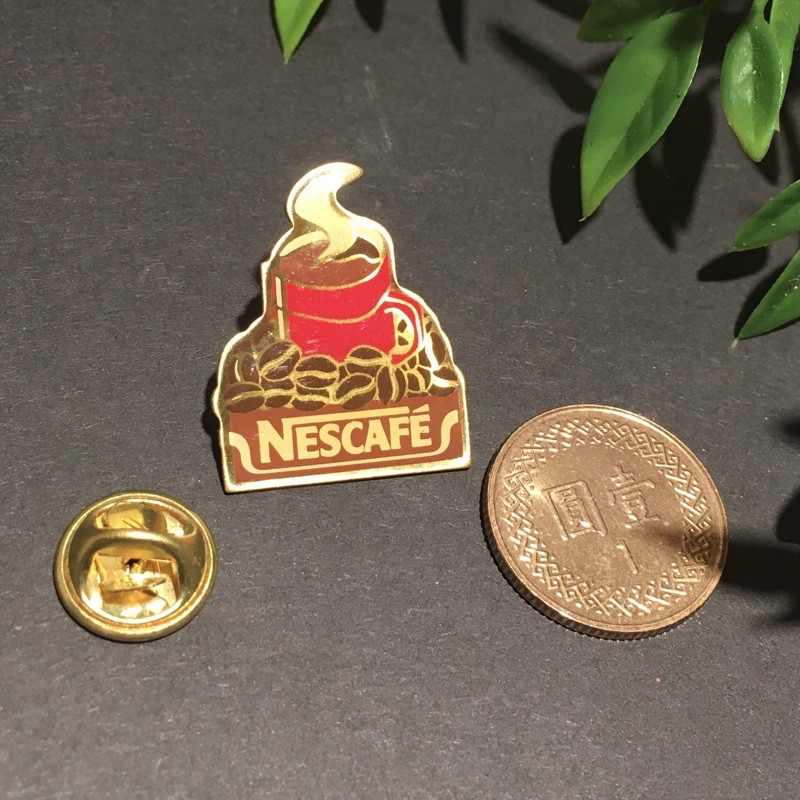 早期 Nescafe 雀巢咖啡 紀念徽章 雀巢 咖啡 徽章 帽徽