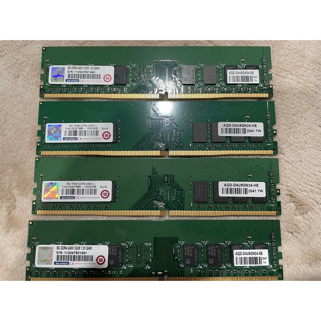 工業級記憶體，DDR-4 8G 2400 Mhz、2666 Mhz。