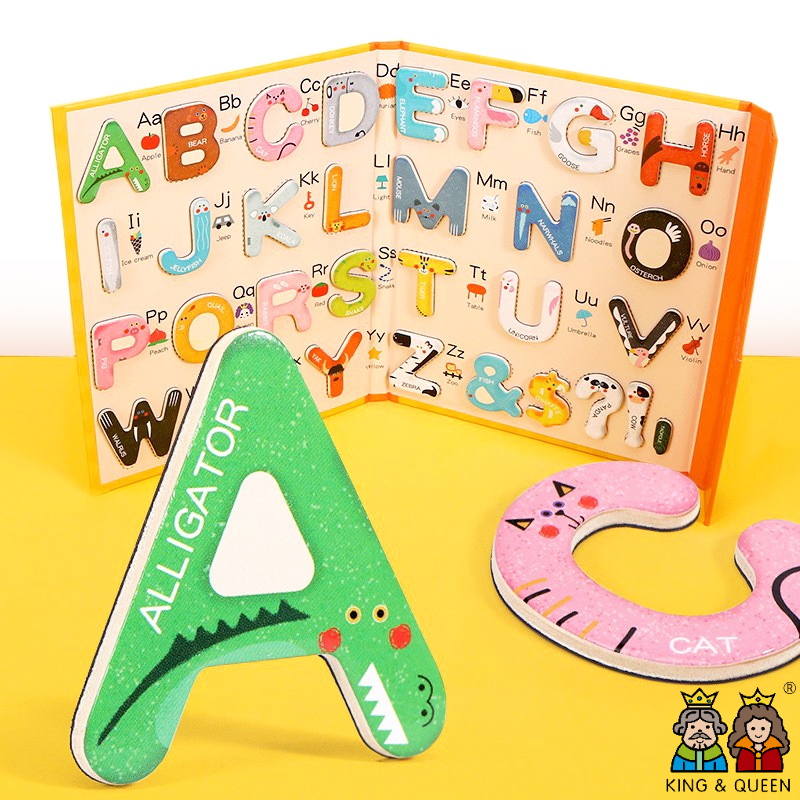 英文字母磁力貼 / 現貨 教學玩具 大寫26個字母 黑板貼 / 立體拼圖書 磁鐵貼 磁性冰箱貼 磁性 商檢合格 英文教具