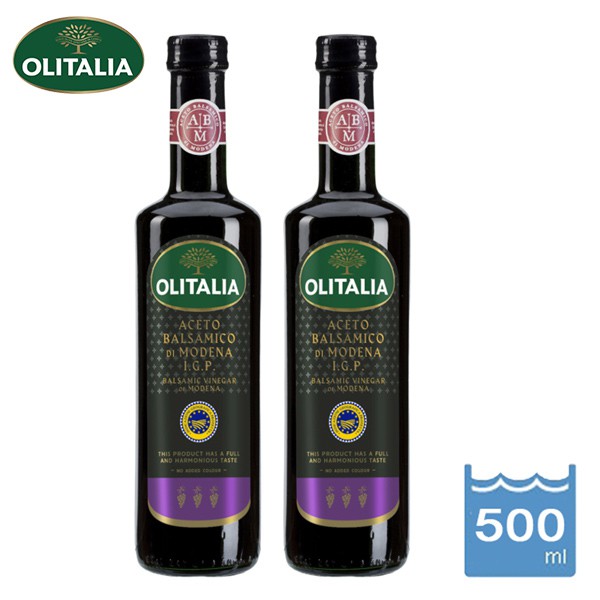 【Olitalia奧利塔】葡萄醋500cc*2入  超商限下一組 禮盒裝