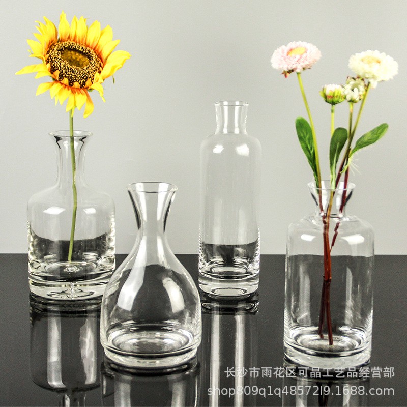 福佑家居 特价透明创意玻璃花瓶批发插花花瓶北欧家居摆件欧式装饰品工艺品 蝦皮購物