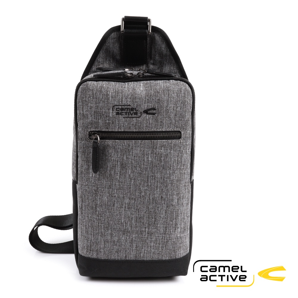【Camel Active】James系列 休閒個性肩背包-黑灰/C28C80001809