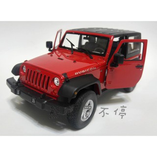 [在臺現貨-兩種可選] JEEP WRANGLER 牧馬人 吉普車 紅色 硬頂 敞篷 1/24 合金 汽車模型