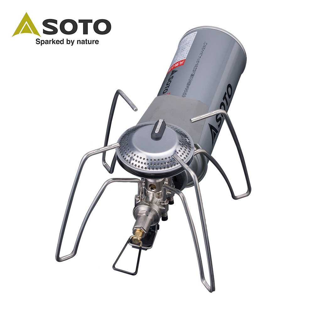 日本SOTO 穩壓輕便型蜘蛛爐 ST-340 (附收納袋) 大火口3.3kW 露營瓦斯迷你爐 現貨 廠商直送