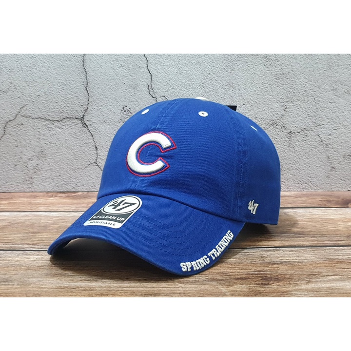 蝦拼殿 47 brand MLB芝加哥CUBS芝加哥小熊隊 藍底白字紅邊老帽 現貨限量中 男女都可戴