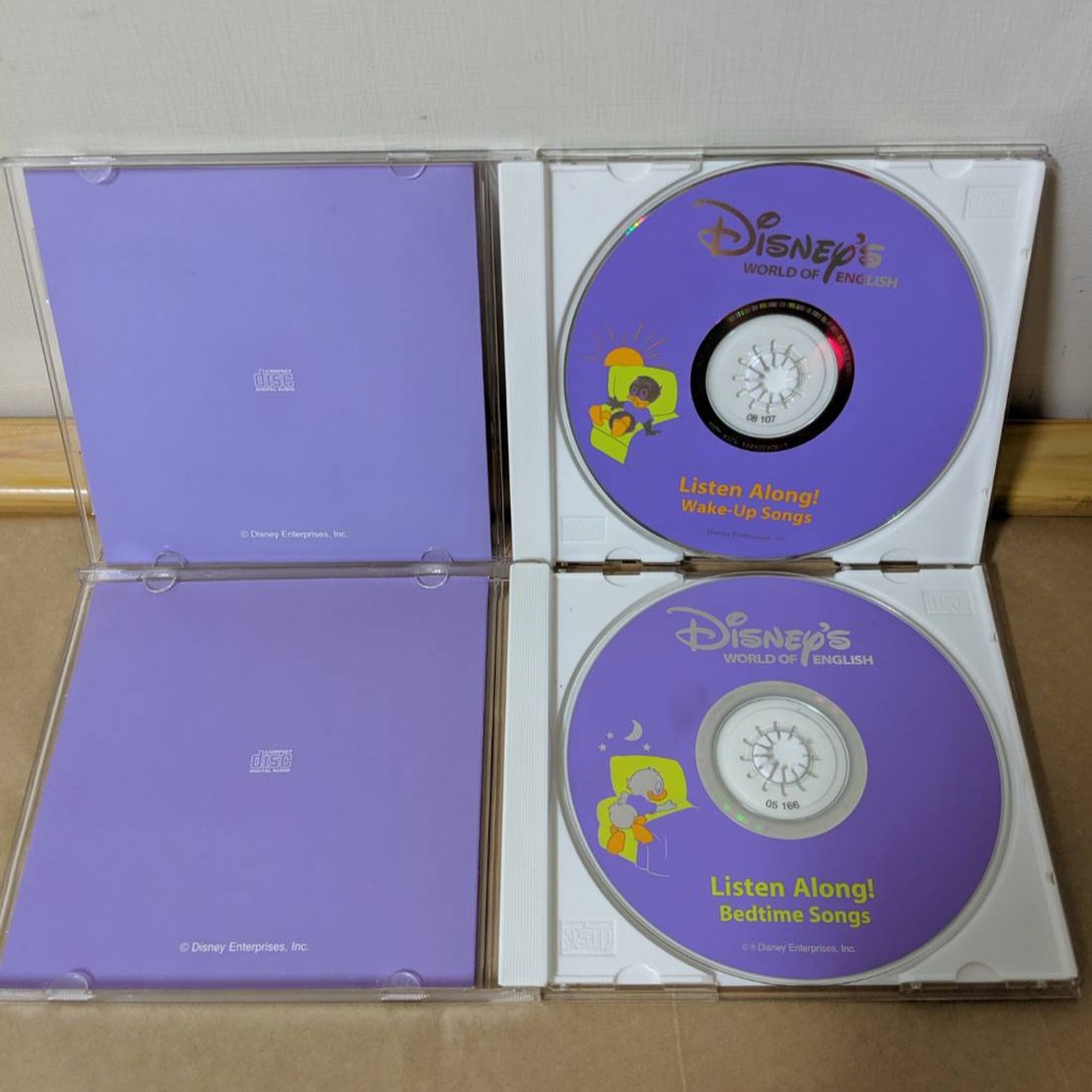 寰宇迪士尼美語listen Along 課本 2片cd Wake Up Songs Bedtime 蝦皮購物