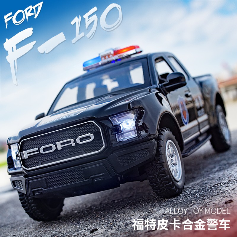 Bobo媽咪 建元模型盒裝1 32 Ford F150 Raptor 福特猛禽皮卡警車聲光回力車 蝦皮購物