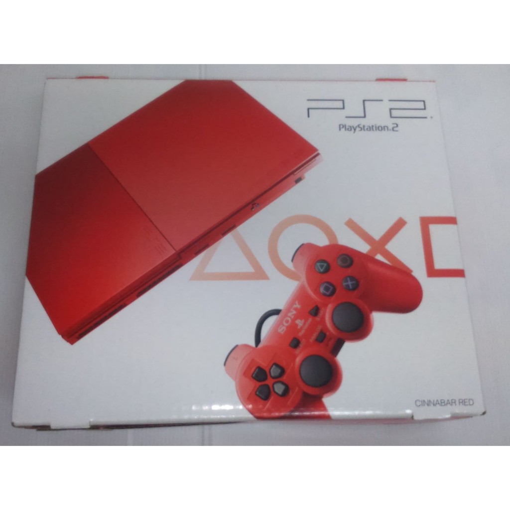 [現貨]PS2紅色盒裝90007型薄機(約9成新、已改機、可玩PS1正版遊戲)