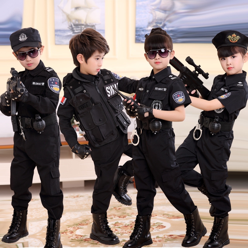 (現貨當天發+免運費）兒童警察服裝 超級戰警裝 刑警服 警察制服 萬聖節服裝 兒童  節慶派對 演出服 萬聖節服飾