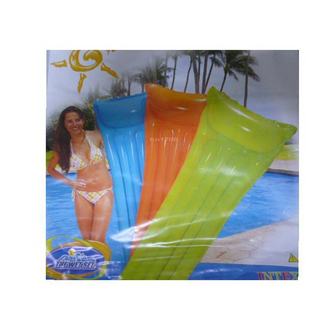 原廠INTEX59703 彩色充氣浮排成人玩水游 泳戲水 水上氣墊床 充氣浮床(免費檢修 瑕疵換新品)