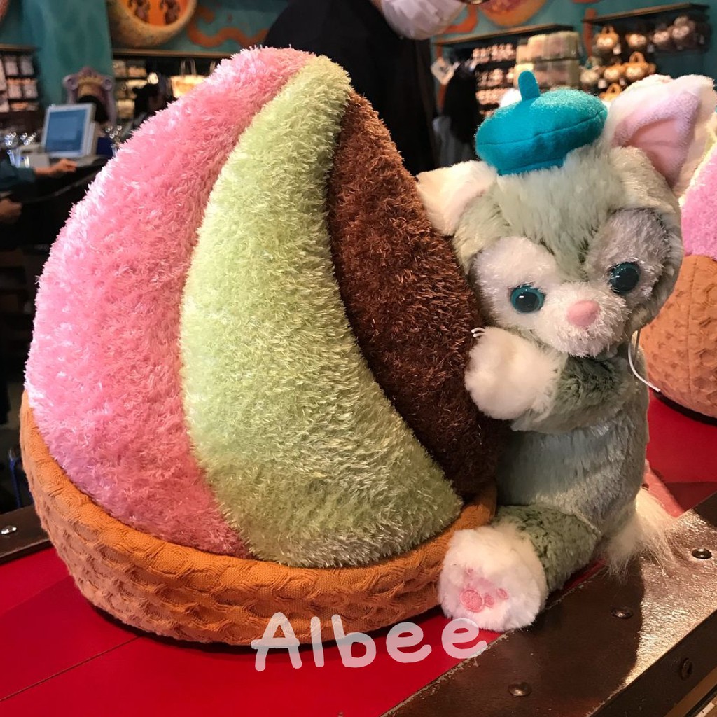 ::日本迪士尼樂園代購::鱈魚岬 假期 冰淇淋 畫家貓 抱枕 娃娃