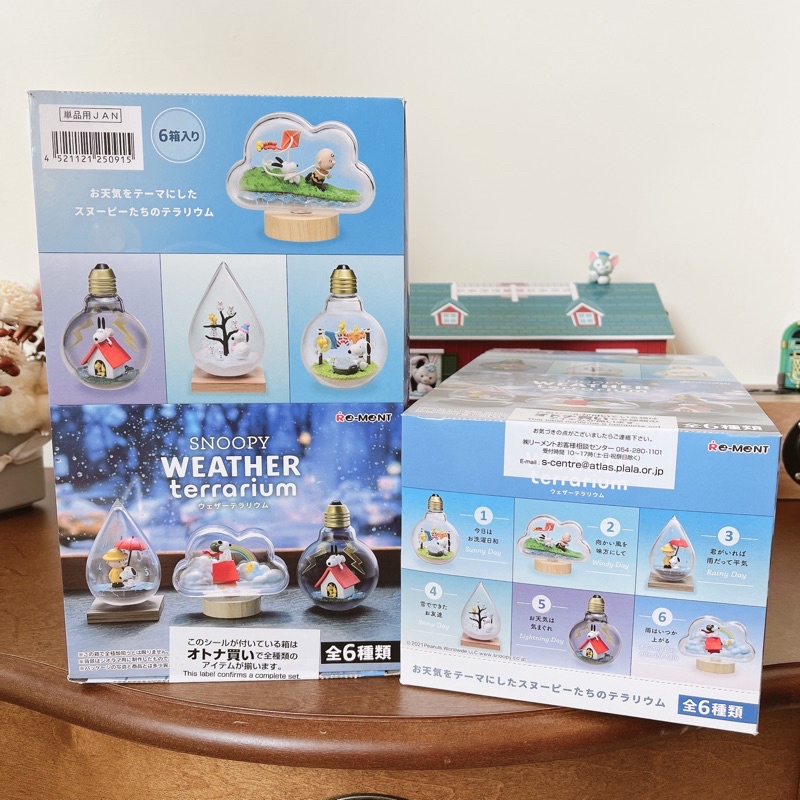 🌟現貨🇯🇵日本 Re-ment 史努比 天氣瓶 天氣盆 盲盒 盒玩 Snoopy 天氣 整組 一中盒