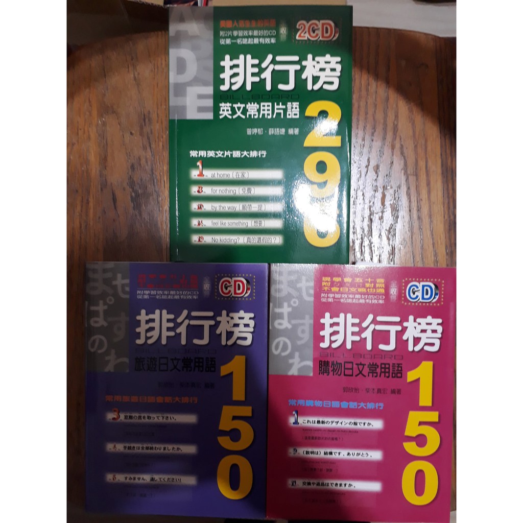 c3990. 3本合售 英文常用片語 附光碟 購物日文常用語 無光碟 旅行日文常用語 無光碟 9成新 #7