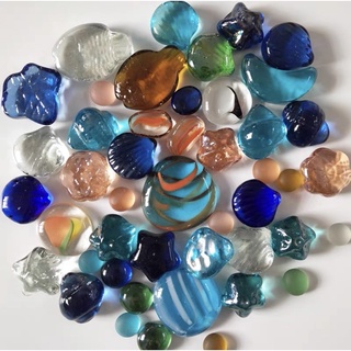 彩色透明玻璃珠 玻璃珠 角落區域 透光玻璃珠 透光素材 玻璃珠 透光教材 多形狀玻璃珠