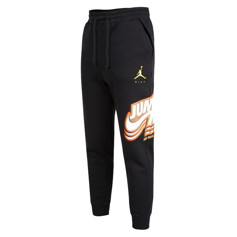 NIKE AIR JORDAN  PANT 男款長褲 刺繡飛人 側塗鴉 黑 DC9609010  Sneakers542