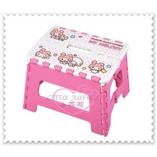 ♥小公主日本精品♥Hello Kitty 美樂蒂折疊椅摺疊凳小椅凳方形小椅子方袋攜帶易收納Q版圖 57032603
