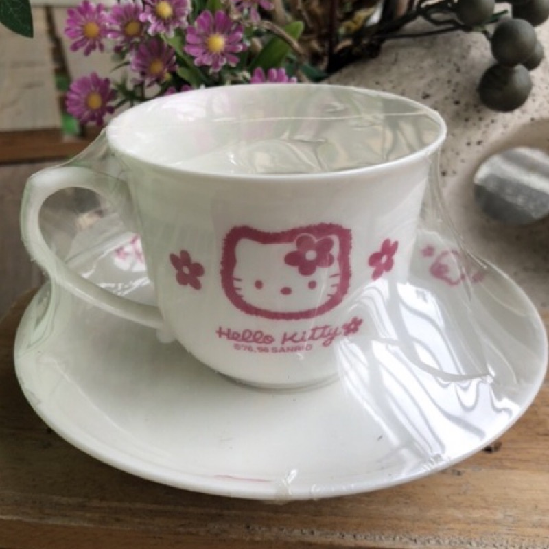 Hello Kitty小禮堂1998年絕版陶瓷咖啡杯盤組