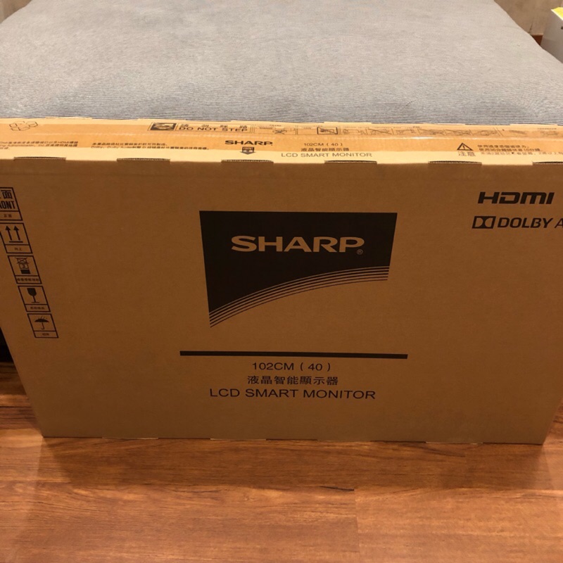 (全新) SHARP 夏普40吋FHD連網液晶顯示器電視 (含視訊盒)