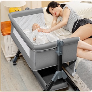 嬰兒床拼接床便攜多功能移動折疊搖籃床新生兒寶寶床邊床歐式小戶型bb床