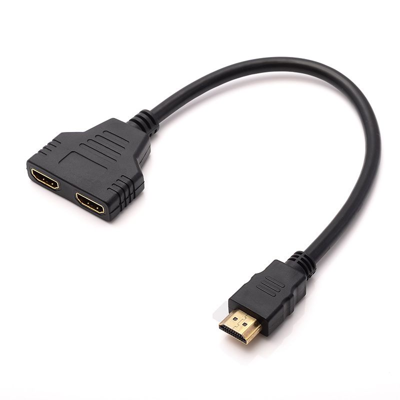 HDMI分配器一進二出hdmi轉接頭 一分二HDMI 1分2高清線HDMI分線器