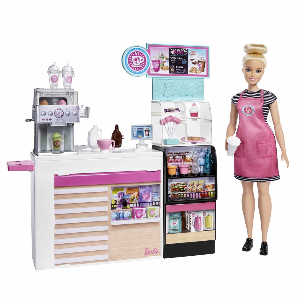 Mattel 芭比咖啡店組合+娃娃 Barbie 芭比 娃娃 正版 美泰兒