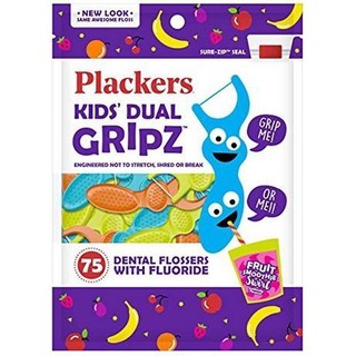 (低庫存)🌟蝦皮最便宜 美國代購 PLACKERS 兒童含氟牙線 棒 牙線 水果口味75入 兒童專用 普雷克