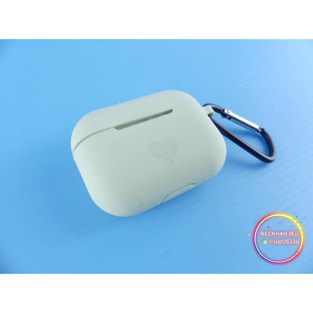 MK精品 蘋果藍牙無線Airpods 3代 耳機保護套 可愛腳印 矽膠防摔保護 收納包 耳機套 防滑 薄荷藍