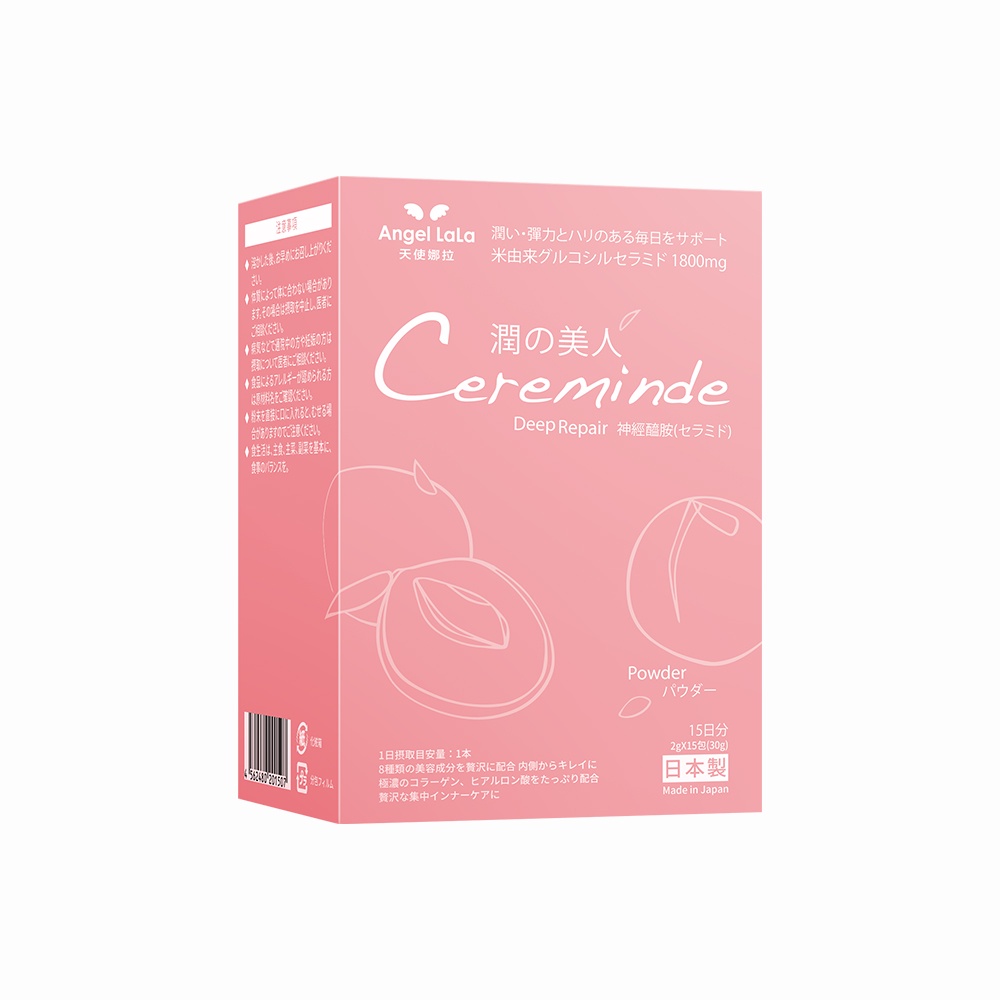Angel Lala天使娜拉 潤之美人神經醯胺 水蜜桃風味 15包 盒 蝦皮購物