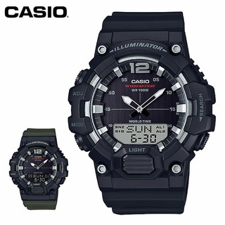 【CASIO】HDC-700-1A 10年電力雙重顯示電子錶/防水100米/48mm/全黑/公司貨【第一鐘錶】