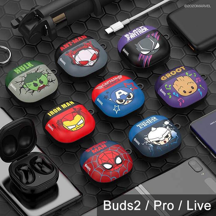 特價│Buds2 Pro Buds FE Live 保護殼│韓國 MARVEL Q版英雄 硬殼 保護套 耳機殼