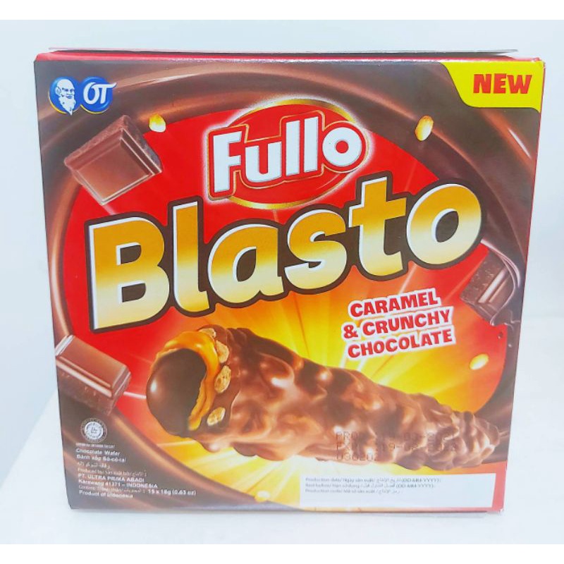 ⭐蝦幣10倍送⭐【現貨】印尼 Fullo Blasto 大魔法爆漿巧克力棒 （巧克力／草莓 口味） 餅乾  零食