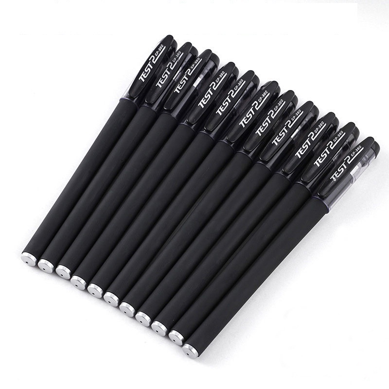 碳素筆 磨砂簽字筆 黑色考試水筆 中性筆（單隻）
