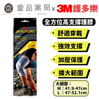 【3M】FUTURO護多樂 全方位高支撐護膝 S/M/L 三種尺寸 全方位彈力織法 強力支撐片 容易穿脫【壹品藥局】