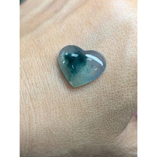 玻璃種翡翠愛心蛋面裸石