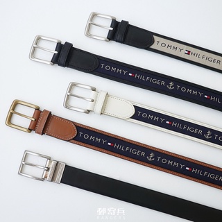 郵寄兵．現貨 TOMMY HILFIGER 男用 刺繡滿版文字/素面雙色 皮帶 腰帶 經典款 熱賣款 正品 美國 代購