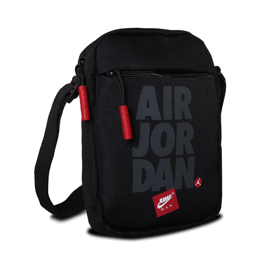 Nike 斜背包 Jordan Air Festival Bag 黑 紅 喬丹【ACS】 JD2113016AD-001