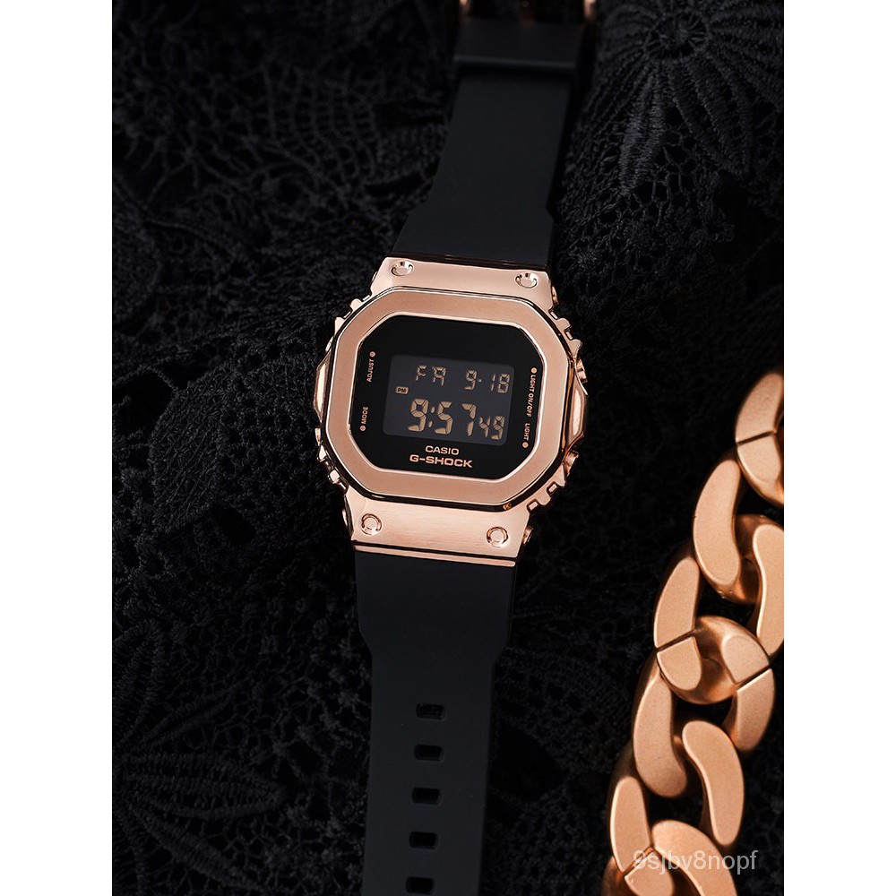 卡西歐手錶女官方正品運動街頭潮酷女子金屬gshock電子錶gm S5600 蝦皮購物