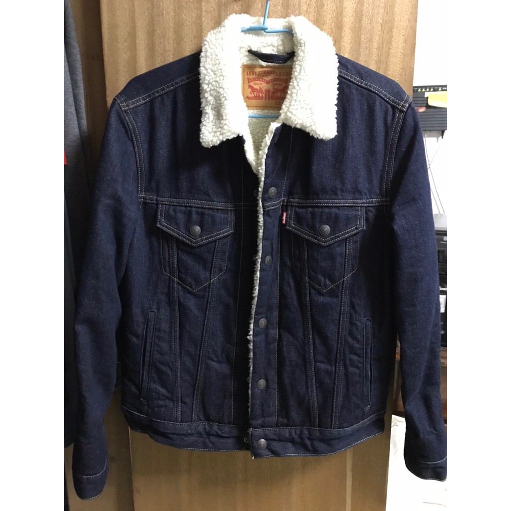 Levi's 鋪毛牛仔外套 牛仔外套 冬季 鋪棉 S 深藍  LVS16365 levis 外套 穿搭 保暖