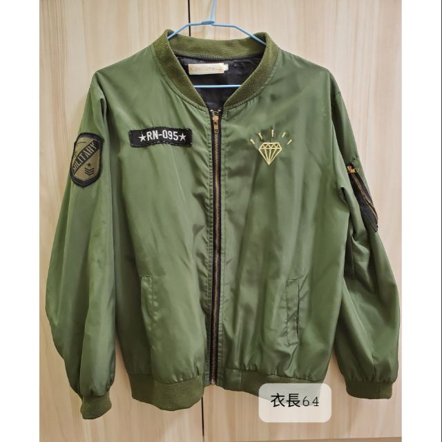 軍裝 飛行外套 軍綠色 外套 帥氣 中性風外套 立領外套 夾克外套